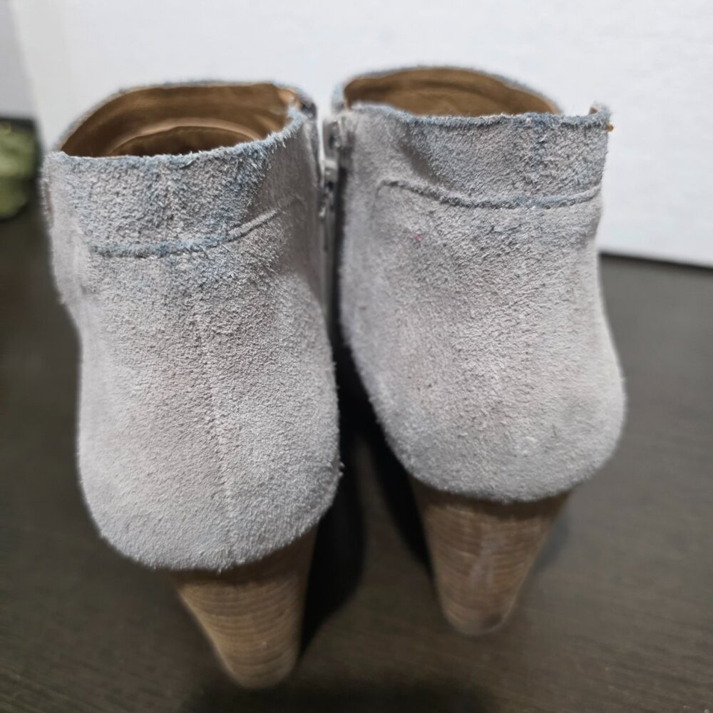 Lucky Brand LK-YABBA Gray Suede Wedge Zip Ankle Booties 9M/40 - Picture 15 of 16